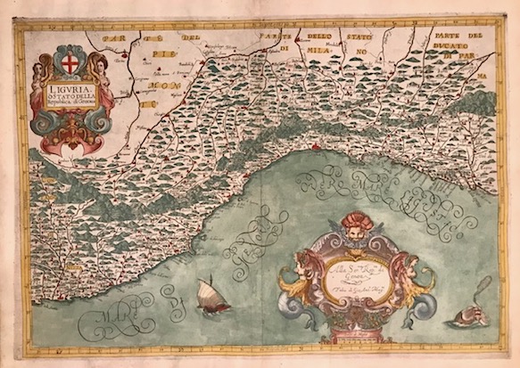 Magini Giovanni Antonio (1555-1617) Liguria, o Stato della Republica di Genova 1620 Bologna 